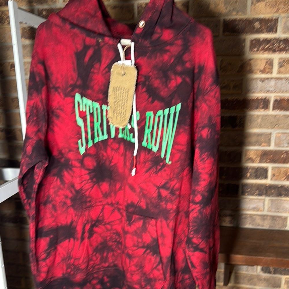 Red and Black Tie-Dye Hoodie